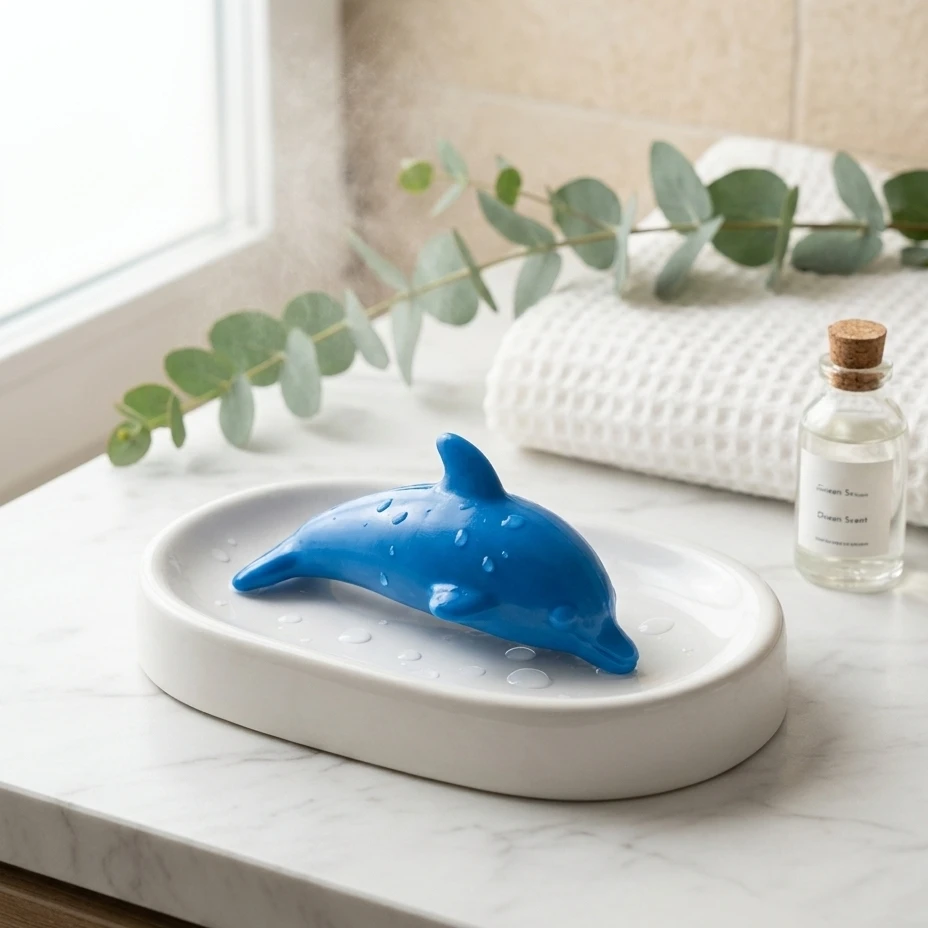 mydło w kształcie delfina o zapachu morskim mydełko w kształcie delfina o zapachu morskim Kokliko