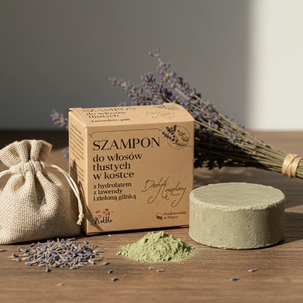 szampon naturalny w kostce do włosów tłustych – lawenda Kokliko